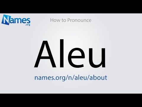 How to Pronounce Aleu