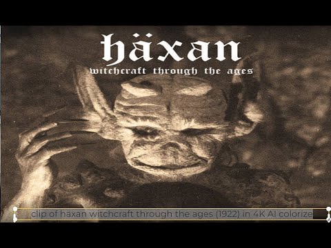 clip of häxan witchcraft through the ages 1922 in 4K AI colorize