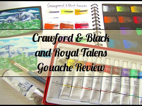 Crawford & Black Gouache & Royal Talens White Gouache ~ Review & Example ~