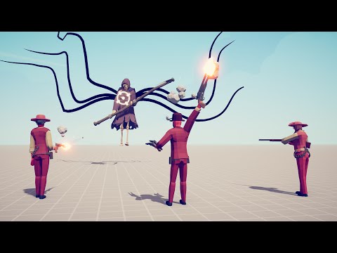 RAPID FIRE WILD WEST TRIO vs UNITS - Totally Accurate Battle Simulator TABS