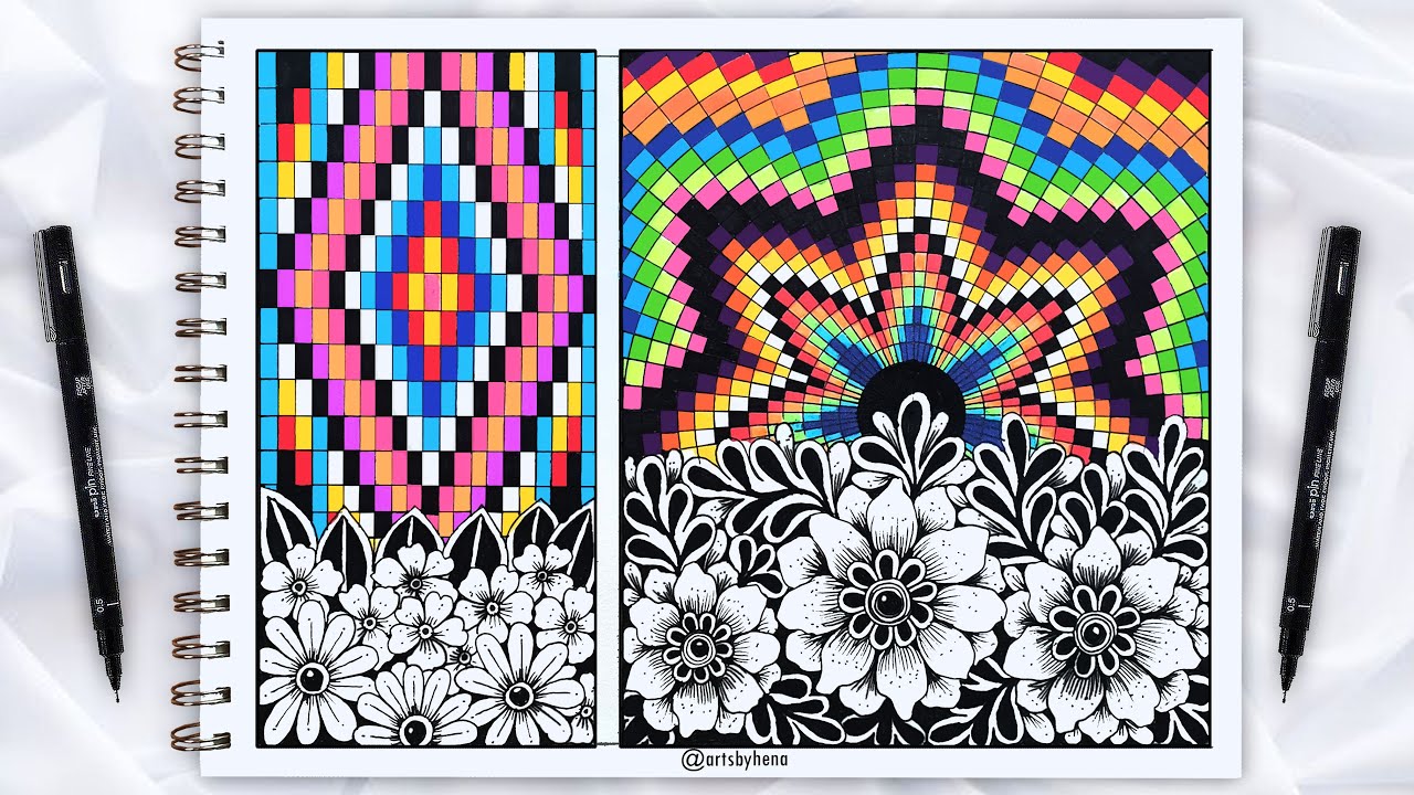 Zentangle Floral Art With Geometrical Patterns Art | Zentangle Art | Geometrical Patterns
