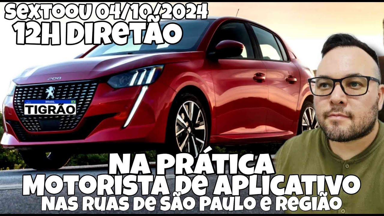 #612 UBER AO VIVO 12H DIRETÃO NA PRÁTICA EM SÃO PAULO | SEXTOU 04/10/2024 #dashcam #live #uber #asmr