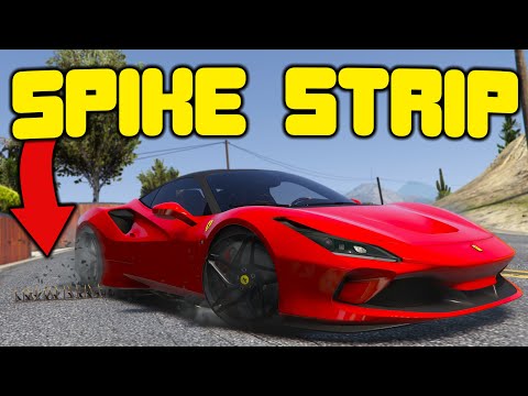 Spike Stripping Roads To Steal Cars In GTA 5 RP