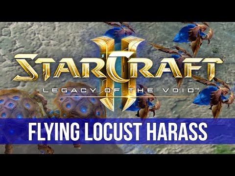 StarCraft 2: Legacy of the Void - NEW Swarm Hosts! Flying Locust Harass! (Game Analysis)