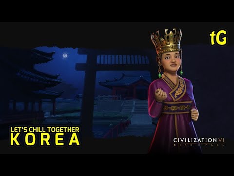 Civilization 6 - Korea & Chill - Narrative, Huge Fractal Map, Explore Rise & Fall