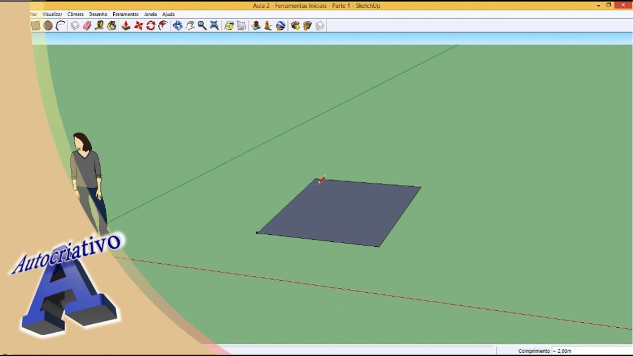 Curso de SketchUp - Aula 02/20 - Módulo Básico - Autocriativo