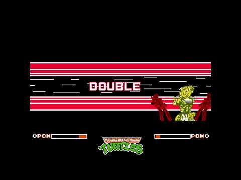 TMNT Tournament Fighters NES - Michelangelo & Donatello vs Hothead