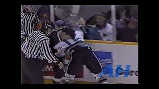 NHL Jan. 11, 1994 Bob Errey,SJ v Dixon Ward,LA San Jose Sharks Los Angeles Kings
