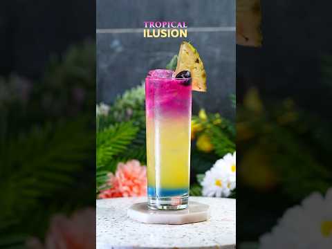 Tropical Illusion 🌴😎🍹 The best tropical Cocktail ❤️ #cocktails #bar #bartender #tropicaldrink