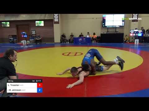 2018 Marine Corps US Open/UWW Junior Greco Roman 60 Quarters - Logan Treaster (NMC-RTC) Vs. Malik