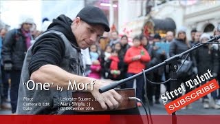 AMAZING Street musician! ''One'' by Morf , Street Talent ,London Street Music /
