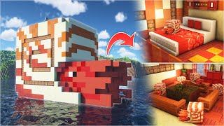 ⛏️ Minecraft :: How to build a Giant Nautilus Shaped House 🐌 [마인크래프트 거대한 앵무조개 모양 집짓기 건축강좌]