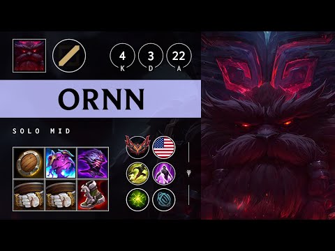 Ornn Mid vs Syndra - NA Grandmaster Patch 25.16