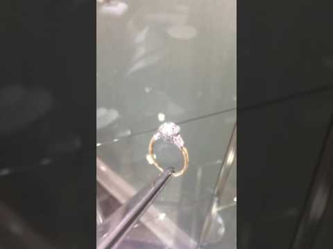 Platinum and 18k Yellow Gold Diamond Engagement Ring