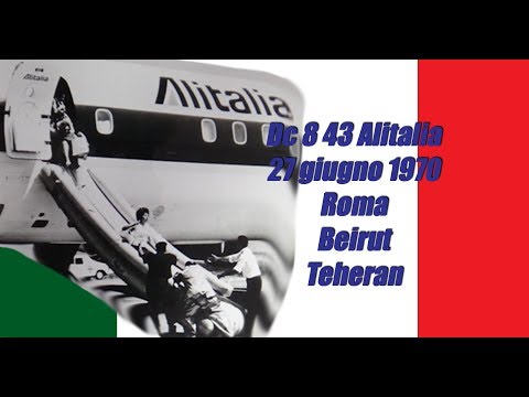 Missile hits wing of DC 8-43 Alitalia 26 June 1970 - Rome - Beirut - Teheran - Pino Mori