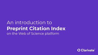 Introduction to the Preprint Citation Index