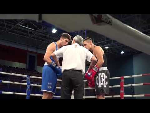 Velada boxeo "La Nucía". 29 junio 2018. 5º Combate amateur: Antonio Hernández -VS- Diego García.