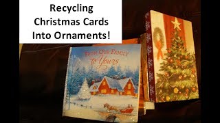 Recycled Christmas Card Ornament