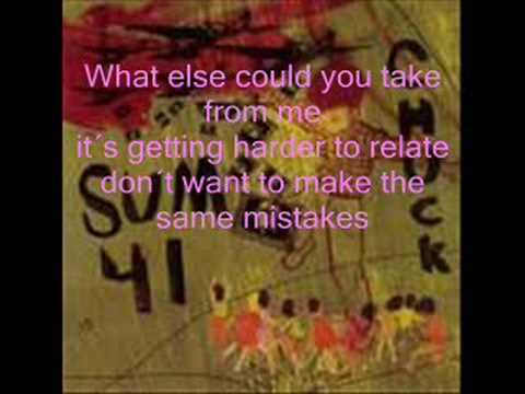 Sum 41 - There's no solution with lyrics