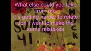 Sum 41 - There&#39;s no solution with lyrics