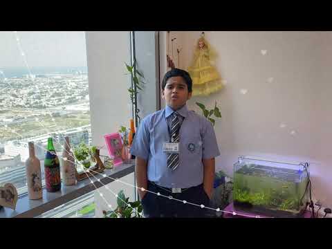 Rishith Sai of grade  5 thanks teachers for the online learning