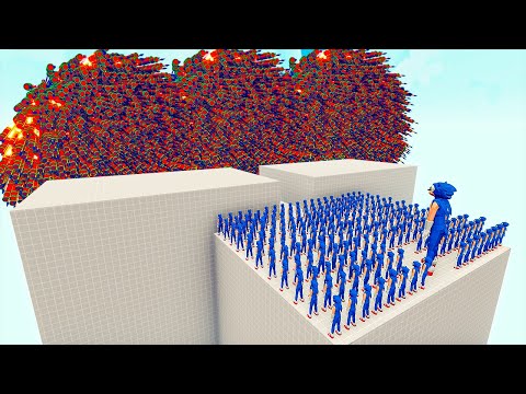 100x SONIC + 1x GIANT vs 1x EVERY GOD - Totally Accurate Battle Simulator TABS