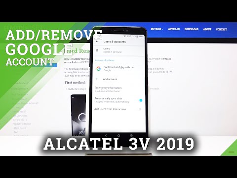 How to Add Google Account in ALCATEL 3V 2019 – Add / Remove Google Account