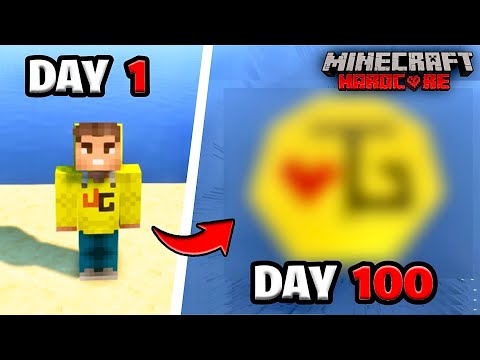 Survived 100 days on TECHNO GAMERZ Island in Minecraft Hardcore