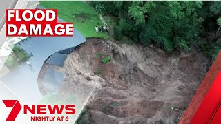 Surveying the flood damage in Sydney, delivery driver dies in Greendale | 7NEWS