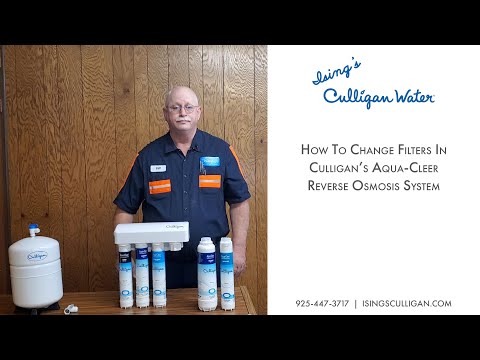 How to change filters in Culligan's Aqua Cleer Reverse Osmosis System
