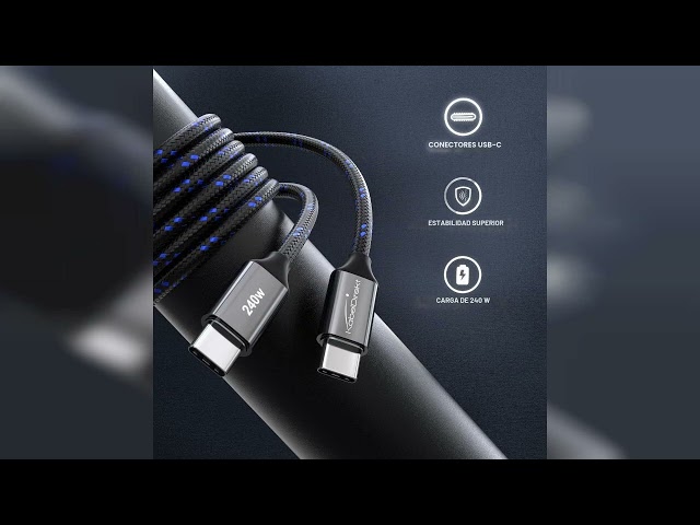 Vídeo relacionado con 1,5 m Cable de Carga USB-C de 240W con Soporte Invisible 2 en 1, Cargador con Soporte Movil, Carga Rápida para Smartphones, Tablets y Portátiles, con so porte Ajustable en Múltiples Ángulos