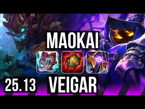 MAOKAI & Sivir vs VEIGAR & Caitlyn (SUP) | KR Master | 25.13