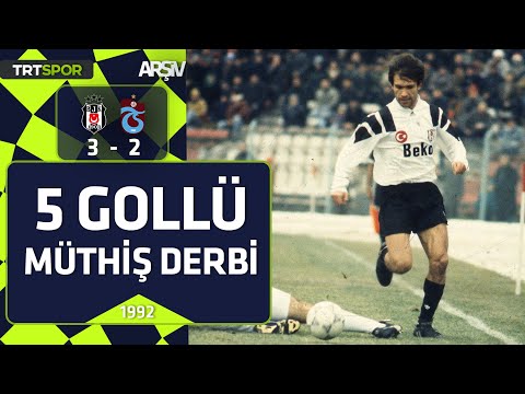 Beşiktaş - Trabzonspor: 3-2 (1991-92 sezonu)  Müthiş derbi Beşiktaş'ın