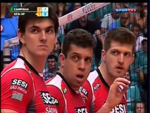 (4º Set) Sesi/SP x Medley/Campinas - Final do Campeonato Paulista de Vôlei Masculino: Jogo 1