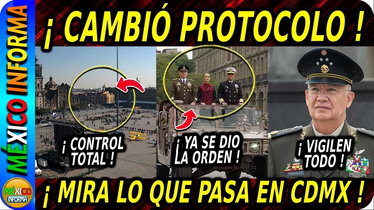 CAMBIAN PROTOCOLO Y RUTA DEL DESFILE:NUNCA HABÍA PASADO ESTO. EJÉRCITO ATENTO EN CDMX. MIRA LA RAZÓN
