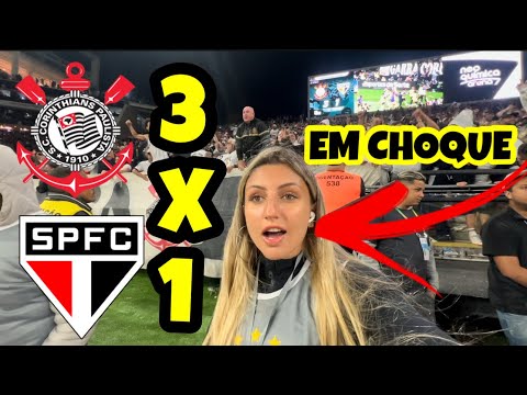 What a thrashing! I filmed it inside the field - Corinthians 3 x 1 São Paulo
