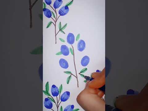 Blue flowers draw #easy #drawing #painting