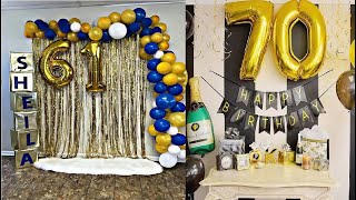 61 to 70 Years Simple Birthday Party Decoration - Beautiful Decor Ideas