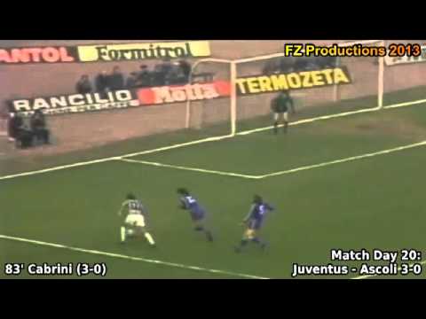 Serie A 1980-1981, day 20 Juventus - Ascoli 3-0 (Cabrini goal)