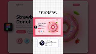 Donut Website UI Design in Figma | Animation in Figma | Figma Tutorial For Beginners