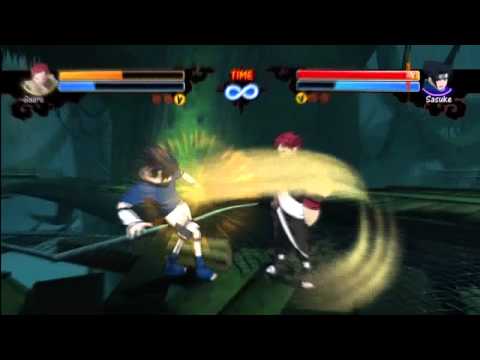 Naruto Rise of a Ninja - Gaara vs. Sasuke