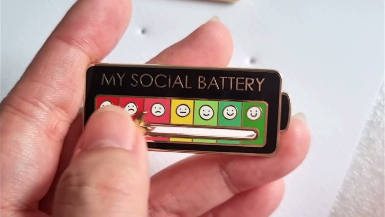 Interactive Enamel Pins Kickstarter - The Original Social Battery Pin