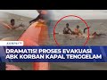 Kapal Tenggelam Dihantam Ombak 3 ABK Dievakuasi Tim SAR BERUT