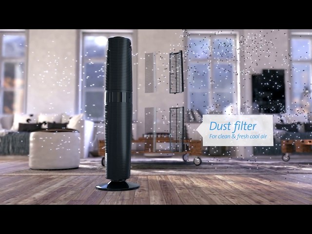 Ventilatore a torre Clean Air Optima CA-406B oscillazione 90 e 360 video