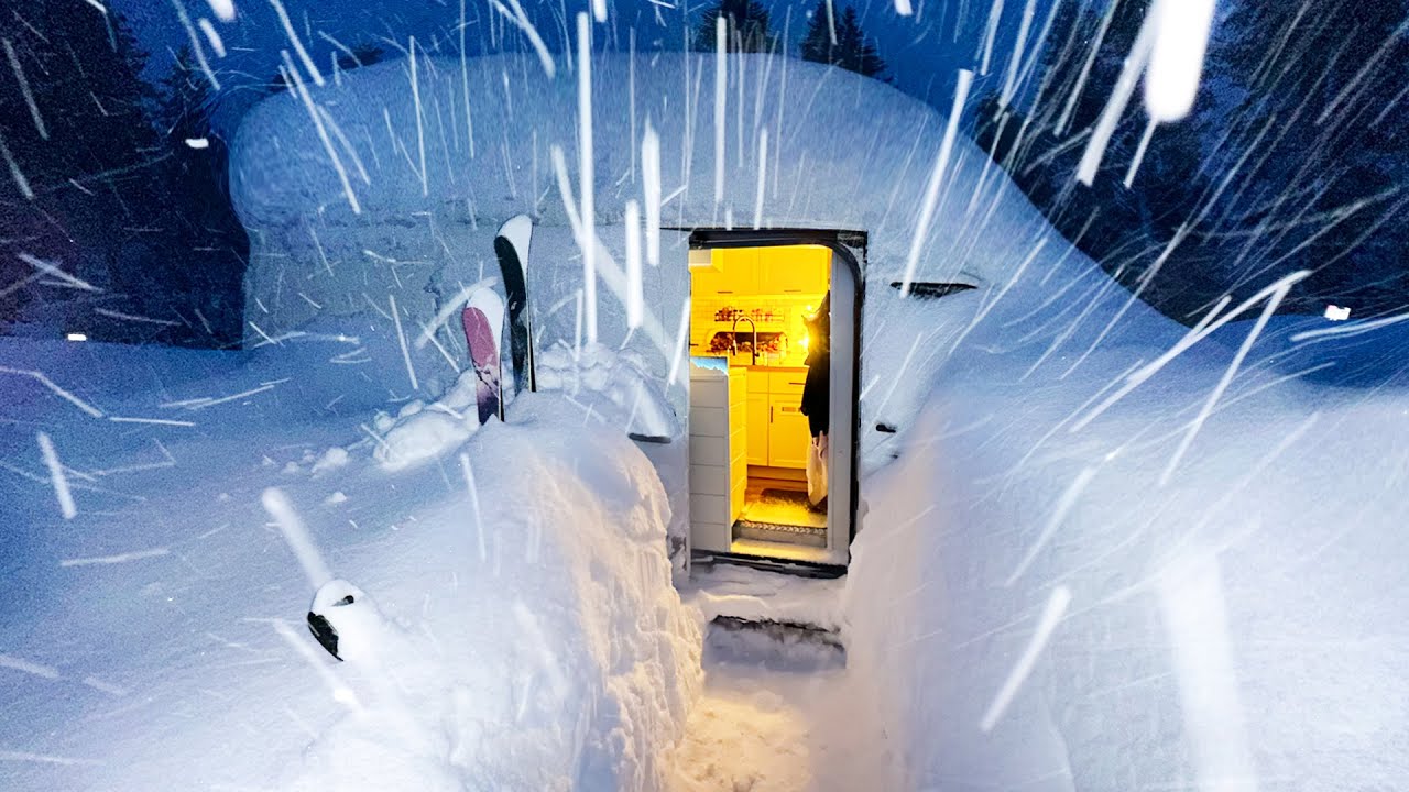Winter Storm in a Van | Surviving an Epic Blizzard Camping in Off-Grid Van