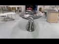 Glossy stainless steel Oval  Table Base