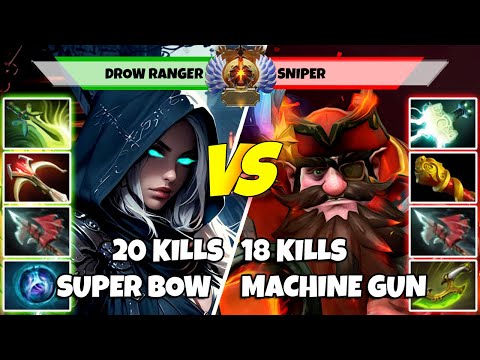 DROW RANGER (Carry) vs SNIPER (Mid) - Epic Battle Of Immortal Rank Dota 2 Players - Z Dota 2