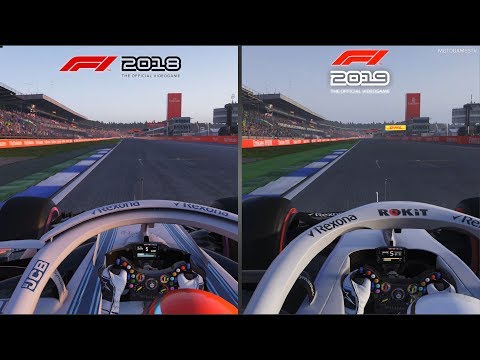 F1 2018 vs F1 2019 - Hockenheimring Comparison [4K 60FPS]
