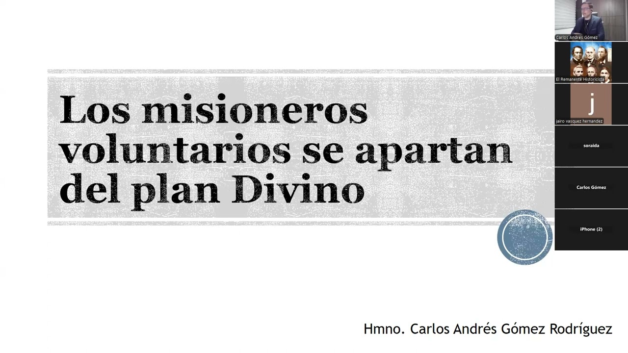 "NIÑOS Y JOVENES RUMBO A LA PERDICION". TEMA 6:  MISIONEROS VOLUNTARIOS SE APARTARON DEL PLAN DIVINO