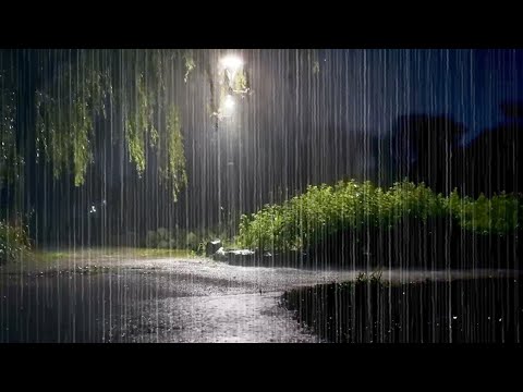 Ruhiger Nachtspaziergang im strömenden Regen – Klangheilung für schlaflose Nächte